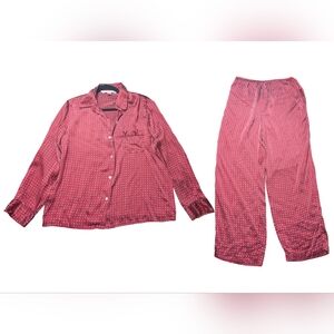 100% Silk Victoria's Secret Red Polka Dot Sleep Set